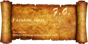 Fazekas Oguz névjegykártya